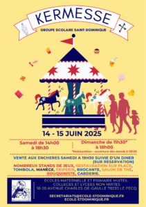 Lire la suite à propos de l’article Kermesse des 14 et 15 juin 2025